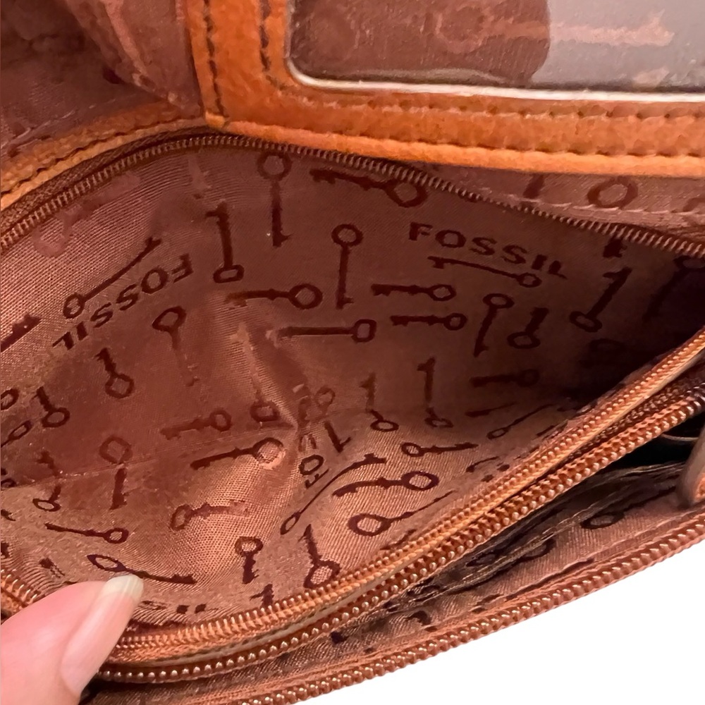 Fossil Vintage Brown Soft Leather Boho Multiple Compartments Wallet - Picture 5 of 9